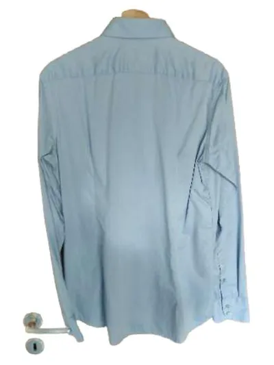 Carl Gross Black Line Hemd Herren Gr. 40 Blau Business Modern Fit Baumwolle