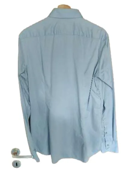 Carl Gross Black Line Hemd Herren Gr. 40 Blau Business Modern Fit Baumwolle 2
