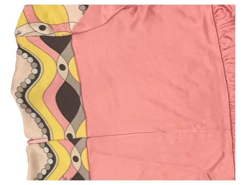 Emilio Pucci Mädchen festliches Kleid Gr. 116 Pink farbenfroh Kurzarm 3