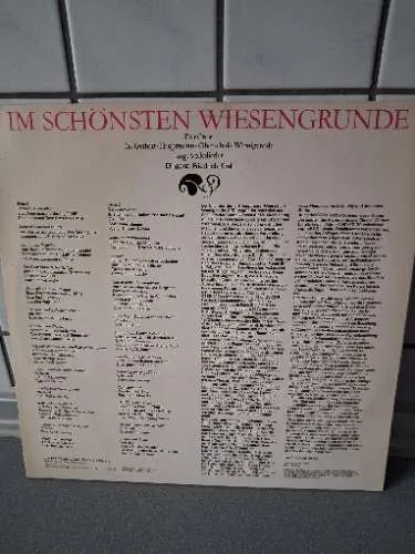 Eterna Vinyl Im Schönsten Wiesengrunde Chor Gerhart-Hauptmann-Oberschule