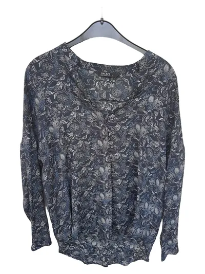 SACK'S Tunikakleid Damen Gr. 40 L Blau Paisley Viskose Blusenkleid