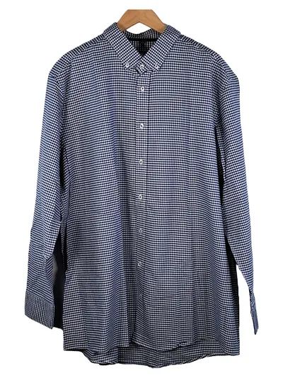 REDMOND Herren Business Hemd Casual Kariert Blau Gr. 45 bis 46 XXL