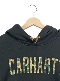Carhartt Kapuzenpullover Hoodie Herren Schwarz Gr. 48 M Logo Camouflage 2