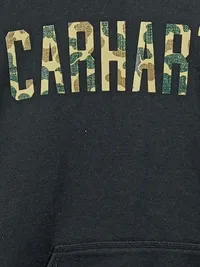Carhartt Kapuzenpullover Hoodie Herren Schwarz Gr. 48 M Logo Camouflage 3