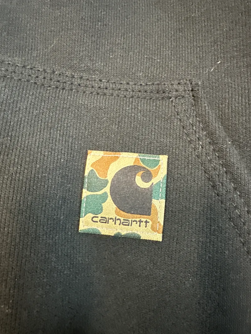 Carhartt Kapuzenpullover Hoodie Herren Schwarz Gr. 48 M Logo Camouflage 4