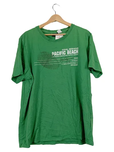 BONPRIX COLLECTION Herren T-Shirt XL Grün Casual Pacific Beach Naval Services