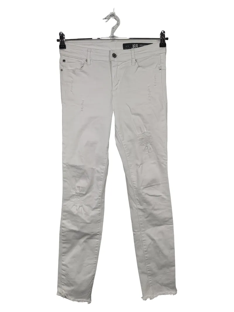 ARMANI EXCHANGE J69 Super Skinny Jeans Damen Weiß Gr. 38 Ripped 1