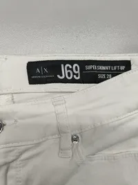 ARMANI EXCHANGE J69 Super Skinny Jeans Damen Weiß Gr. 38 Ripped 3