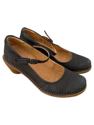 El Naturalista Mary Jane Schnürschuhe Damen Leder Komfortabel Schwarz 38