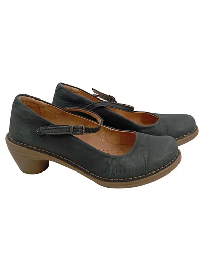 El Naturalista Mary Jane Schnürschuhe Damen Leder Komfortabel Schwarz 38