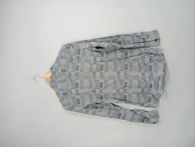Calvin Klein Freizeithemd Herren Grau Kariert Gr. 38 Langarm Casual