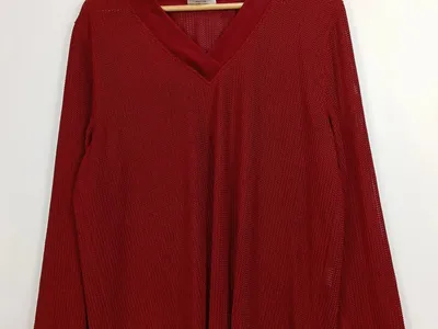 Pier Angelini Damen Pullover Gr. 44 Rot Casual Langarm