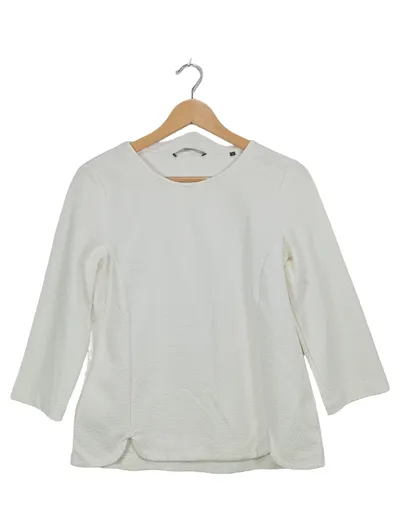 someday. Damen T-Shirt 3/4-Arm Strukturmuster Weiß Gr. 38 M Casual