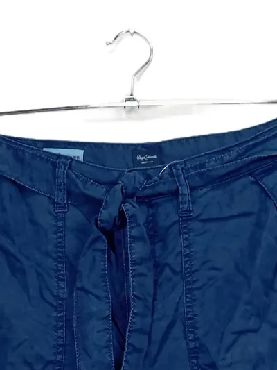 Pepe Jeans London Stoffhose Damen W29 Blau Lyocell Taper Casual