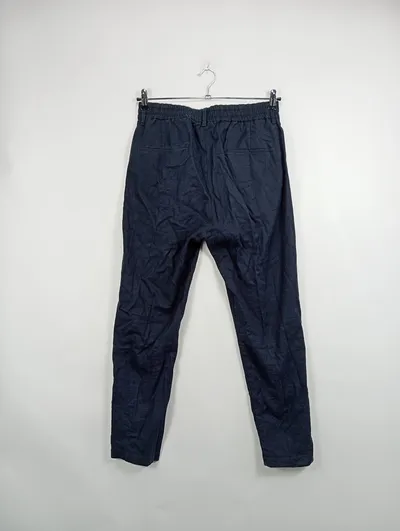 DRYKORN Stoffhose Blau Kariert Gr. 44 Casual Leinenmix