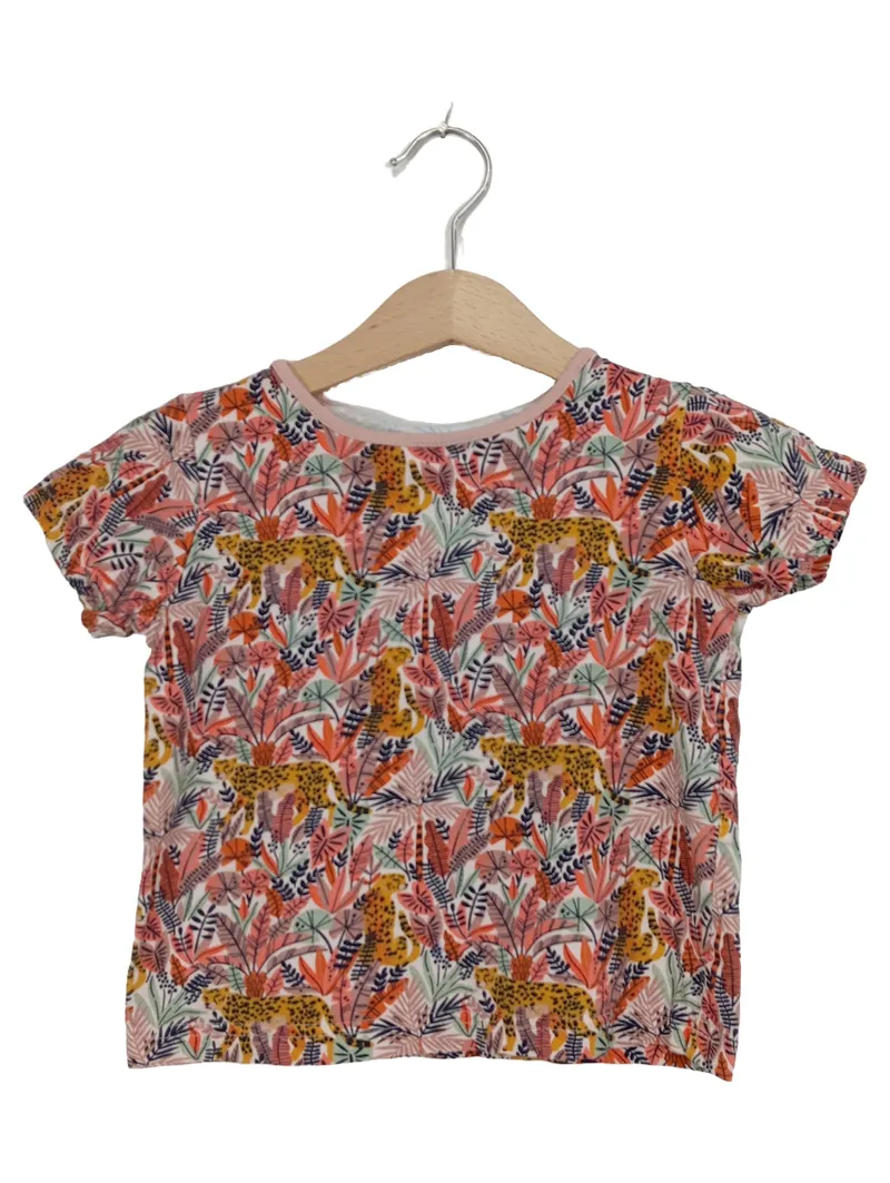 ALANA Kinder T-Shirt Leoparden Dschungel Muster Gr. 92 Baumwolle 1