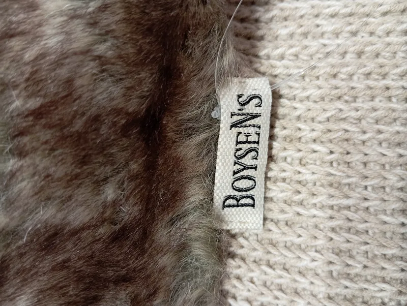 Boysen's Fellweste Damen Zopfstrick Beige Gr. 32 XXS 3