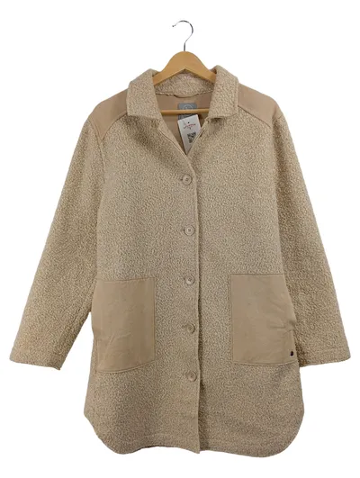 Betty & Co Damen Felljacke Teddyjacke Beige Gr. 40 L Casual