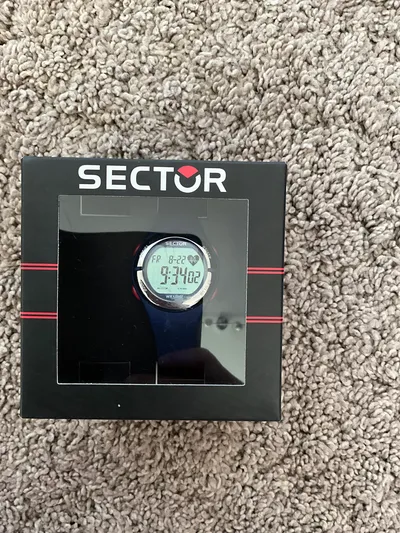 SECTOR WR100M Herren Sport Armbanduhr Digital Kunststoff Blau 21cm