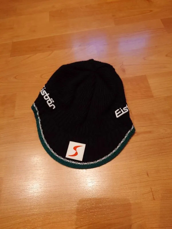 Eisbär Mütze Schirmmütze Herren Damen Schwarz Wolle Ski Beanie 3