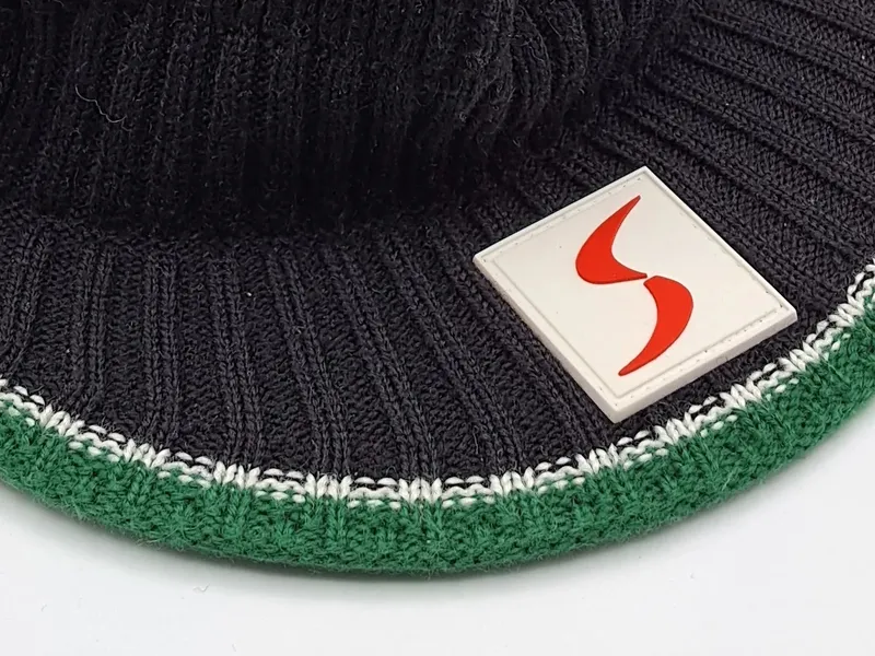 Eisbär Mütze Schirmmütze Herren Damen Schwarz Wolle Ski Beanie 4