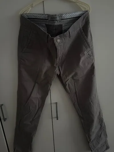 Yazubi Herren Chino Stoffhose Grau W33/L34 Baumwolle Casual