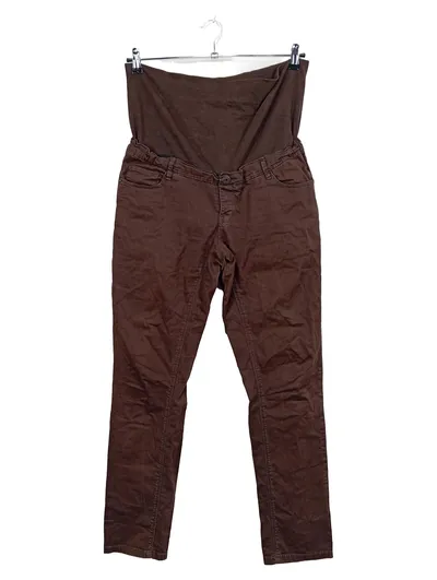 Esprit Umstandshose Damen Gr. 40 Braun Baumwolle Schwangerschaftshose