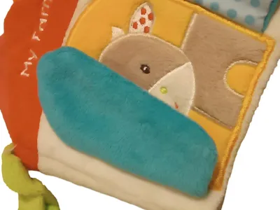 Beauty Baby Stoffbuch My Farm Bauernhof Kuh Fühlbuch mit Clip Babyspielzeug