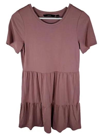 Vero Moda Damen Freizeitkleid Gr. S Rosa Stufenkleid Modal