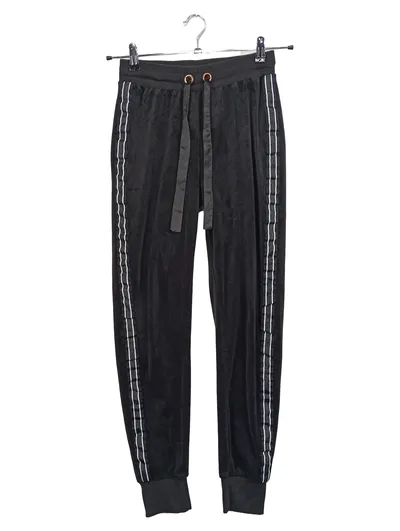 Hunkemöller Velours Hose mit Streifen Jogginghose Damen Schwarz Gr. 34 XS
