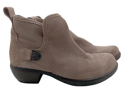 Fly London Damen Stiefeletten Wildleder Braun Gr. 39 Reißverschluss