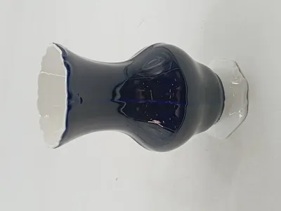 Weimar Porzellan Vase Kobaltblau bauchig 10 cm hoch