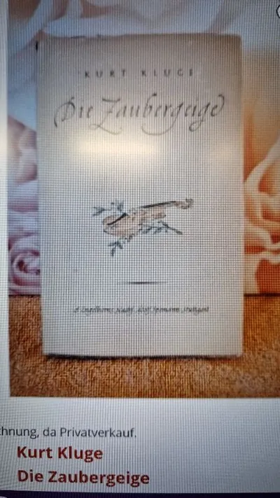 Die Zaubergeige Kurt Kluge Buch Paranormal Magie Übernatürliches Hardcover