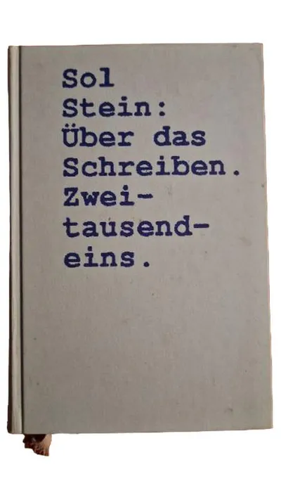 Sol Stein Über das Schreiben Essays Hardcover Buch Zweitausendeins