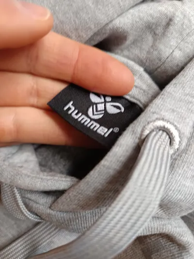 hummel Damen Kapuzenpullover Hoodie Cropped Grau Gr. 36 S Sportlich