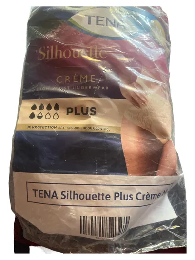 TENA Silhouette Plus Crème Windeln Damen Gr. 38/M Schwarz Inkontinenzhosen