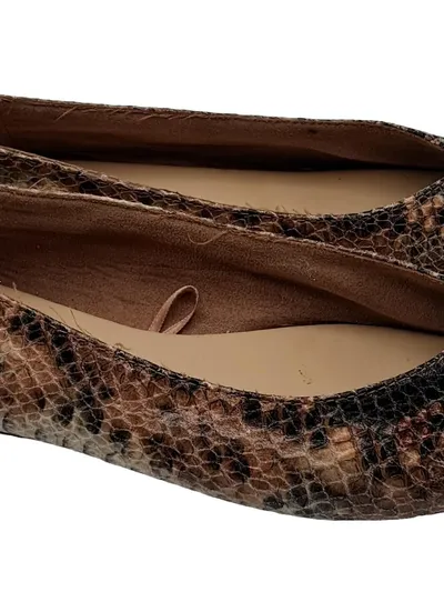 Sfera Damen Ballerinas Animal Print Braun Gr. 39 Slip-On Synthetik