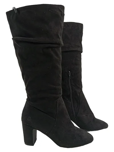 BULLBOXER Damen Stiefeletten Gr. 36 Schwarz Wildleder Reißverschluss