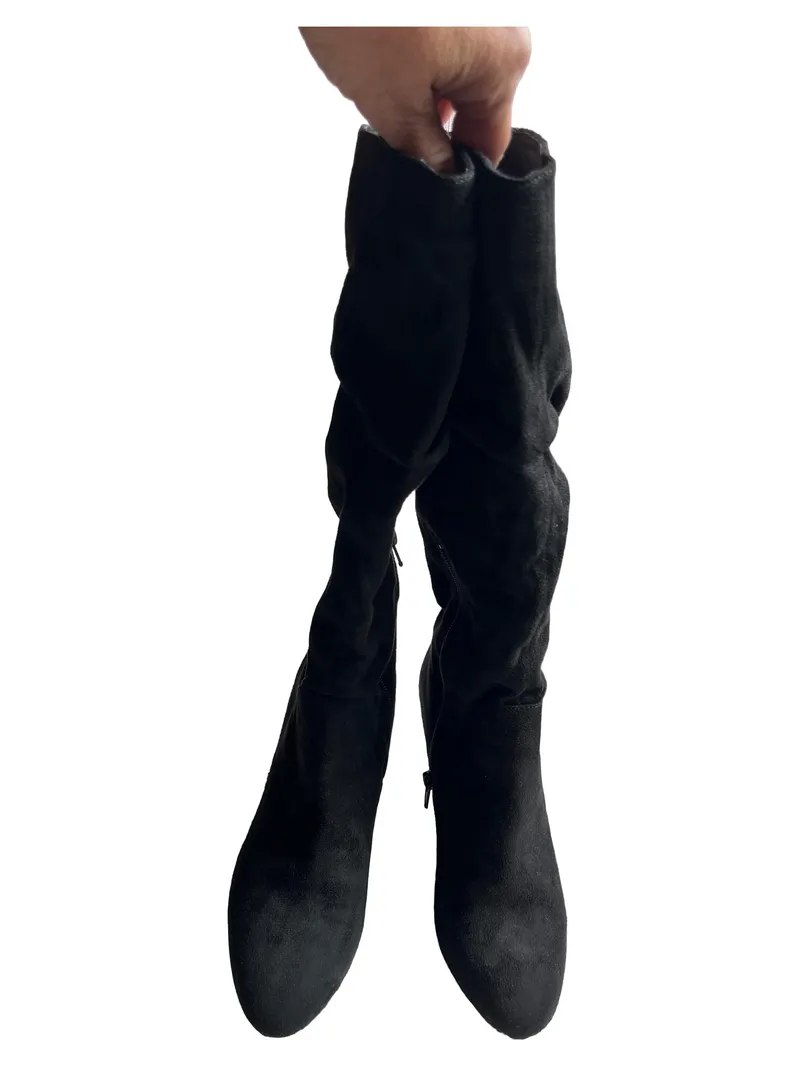 BULLBOXER Damen Stiefeletten Gr. 36 Schwarz Wildleder Reißverschluss 2