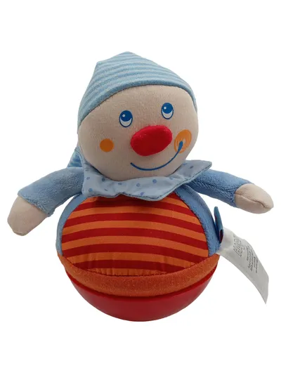 HABA Baby Kuscheltier Stehaufmännchen Clown Motorikspielzeug Mehrfarbig