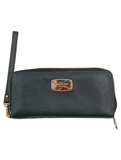 Michael Kors Zip-Around Geldbörse Damen Leder Schwarz Elegant 22cm