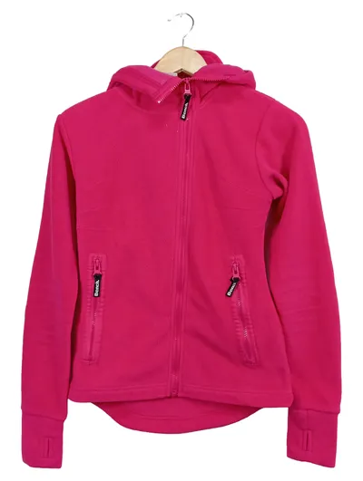 Bench Damen Fleecejacke Pink Gr. 36/S Kapuze Reißverschluss Outdoor Sport