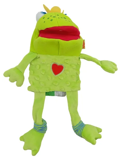 HABA Handpuppe Frosch Froschkönig Grün Kasperletheater Plüsch