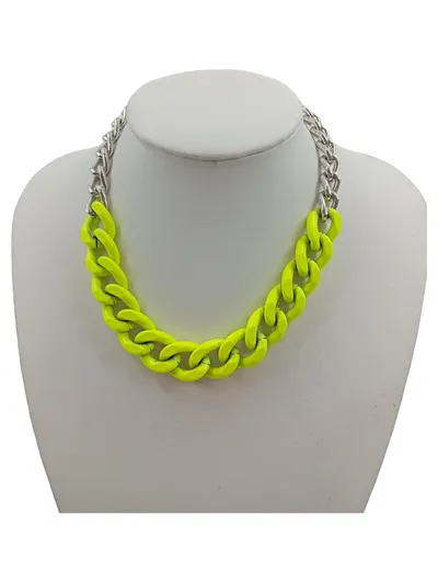 Mint Gliederkette Kunststoff Gelb 20 cm Modern Party Halskette Damen