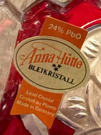 Anna Hütte Bleikristall Schale Rot 24% PbO Rosenmotiv Made in Germany 4