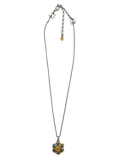 KONPLOTT Halskette Damen Elegant Gelb Geometrisch Strass 49cm
