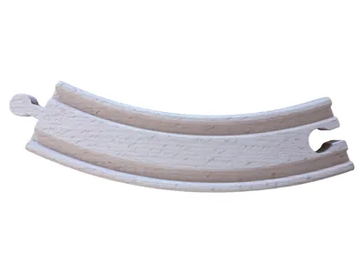 BRIO Kurve Modelleisenbahn Gleismaterial Holz Schiene Beige