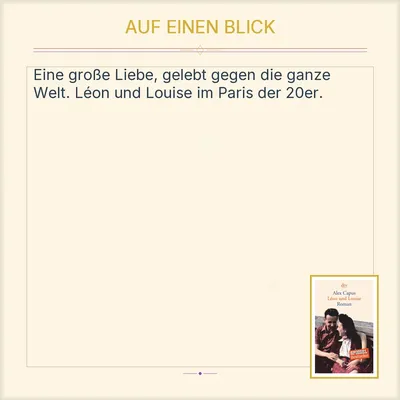 Léon und Louise Alex Capus Liebesroman Taschenbuch Historisch
