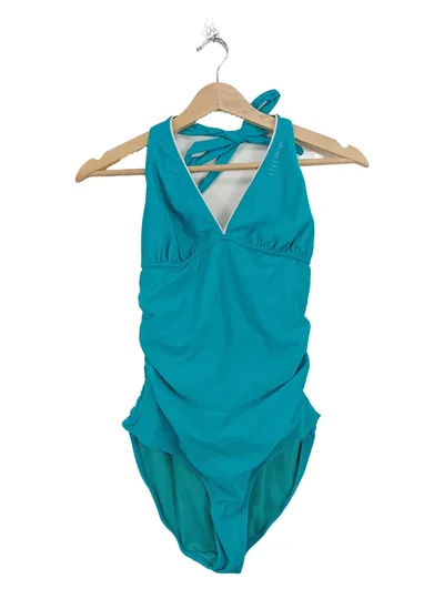 Elle Sport Damen Badeanzug Türkis Gr. M Sportlich Modern