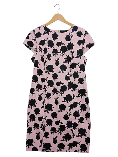 Ashley Brooke Damen Freizeitkleid Gr. 40 Pink Blumenmuster Feminin Kurzarm